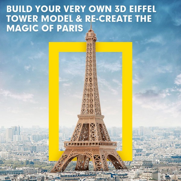 Продукт Cubic Fun Пъзел 3D National Geographic Eiffel Tower (Paris) 80ч.  - 0 - BG Hlapeta